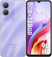 [Ulefone] Note 21 Unlocked Smartphone 128GB ROM 8GB/1TB SD, Android 14 Octa Core 6.56 Inch 90Hz HD+, 13MP + 8MP Camera 5000mAh, 4G Dual SIM Unlocked Cell Phone + Face ID GPS OTG- Purple Mobile Phone