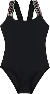 [Gottex] Kids Ruffle Love Scoop Neck One Piece Swimsuit Chlorine Fade Resistant and Built-in UPF UV 50+ Protection