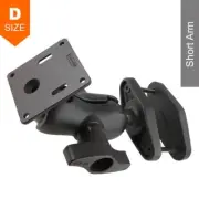RAM 100mm Square Post Clamp Mount 75mm x 75mm VESA Plate 2.25" Ball
