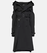 [Junya Watanabe] Junya Watanabe Cutout wool and mohair midi dress AU 8 black
