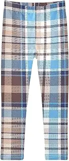 [Joisal] Girls Leggings 4T Pixel Background, Comfortable Leggings for Girls with Stretchy Fabric