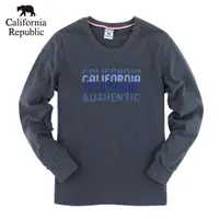 在飛比找蝦皮商城優惠-CALIFORNIA｜品牌斑駁感文字漸變圓領棉TEE(男)