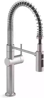 KOHLER 22973-VS Pull-Down Kitchen Faucet 1-Handle Spray Vibrant Stainless Steel
