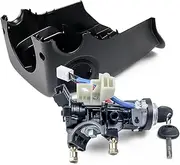 Ignition Lock Switch Assembly with Key & Lower Steering Column Shroud Fit for Kia Soul Soul EV 2014-2019 - Ignition Lock Cylinder with Housing Replace# 81910-B2100, 84855-B2000EQ, 81910B2100