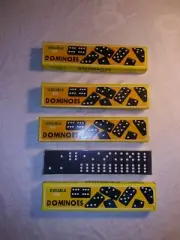 Vintage ES-KAPADE Double-Six Dominoes Set No.502 Four Sets