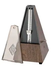 Wittner Taktell Pyramid Style Metronome with Bell - Walnut Grain