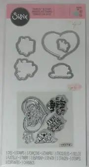 Sizzix 10 pieces Framelits with Stamps LOVE U LIKE NO OTTER HALF Valentines Day