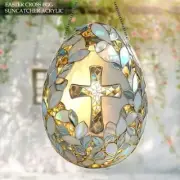 Easter Egg Suncatcher,Cross Christian 2D Suncatcher,Easter Day Suncatchers Best