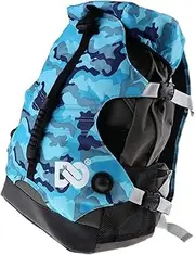 Unisex Roller Skates Holder Skate Inline Skates Bag Multi Pockets Roller Skates Carrier Backpack (Blue)