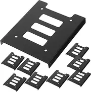 jojofuny 12 Pcs Hard Disk Rack Mounting Bracket Adapter Internal Drive Converter SSD Hard Drive Adapter Hard Disk Mounting Bracket SSD to HDD Mounting Bracket Computer Part Metal Iron Black