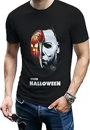 [HJKDHK] Michael Myers Shirt Men's/Women's Halloween Horror Movie T Shirts Halloween Scary Horror Slasher Movie Franchise