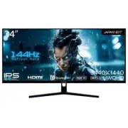 JAPANNEXT Gaming Monitor 144Hz Compatible HDMI DP 34-inch / UWQHD (3440 x 1440)