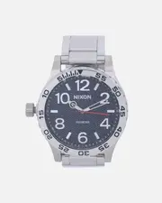[NIXON] Nixon 51-30 Watch Silver/denim - Size ONE ONE Silver/Denim