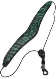 Levy's M27W-002 Deluxe Leather Saxophone Neck Strap - Jade (2-pack) Bundle