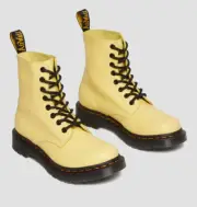 DR MARTENS 1460 PASCAL BOOTS UK 6.5 EU 40 LEMON YELLOW VIRGINIA LEATHER DOCS DM