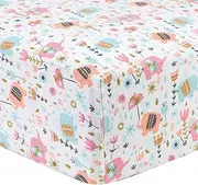 Trend Lab Playful Elephants Deluxe Flannel Fitted Crib Sheet