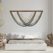 Extra Large Emerald Color Macrame Wall Hanging Modern Macrame Yarn Wall Tapestry