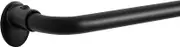 Eclipse Clinton Curtain Rods, Black Out Curtain Rod, 5/8 Inch Blackout Wrap Around Adjustable Curtain Rod, Curtain Rods for Windows 28 to 48 Inch, Matte Black Curtain Rod