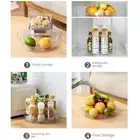 2pcs Turntable Lazy Susan Organizer Round Rotatable Tray Spice Rack Perfume