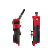 Milwaukee Cordless 3/8"x13" Bandfile 12V Brushless+1/4" Straight Die Grinder