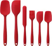 Silicone Spatula Set 6 piece sets of baking tools Stainless Steel Core scratch free heat resistant
