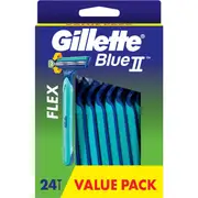 Gillette Blue 2 Flex Disposable Razors 24 pack