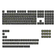 Akko Custom Transparent 155-Key ASA Profile Black Keycap Set with Mac Keycaps and Keycap Puller for MX Backlit Mechanical Gaming Keyboard