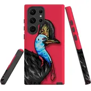 For Samsung Galaxy S23 Ultra Case Shielding Cover, Cassowary Portrait