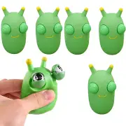 Stress Relieving Green Bug Toys Popping Out Eyes Squeeze Fun Sensory Fidget Toys
