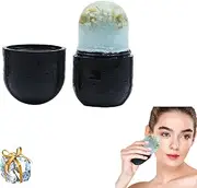Rcool Ice Face Roller & Gua Sha,Face Massager,Facial Beauty Ice Roller Skin Care Tools,Skin Care Products-For Face&Eyes,Remove Fine Lines,Shrink Pores,Reduce Acne and Lubricate the Skin. (Black)