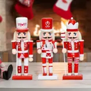 3x Nutcracker Figurine Christmas Decoration for Fireplace Birthday Christmas