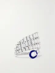 [Kamyen] Kamyen - 18-karat White Gold, Diamond And Enamel Ring - Silver - 6 6 Silver