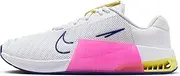 [Nike] Women's W Metcon 9 Sneaker, White Deep Royal Blue Fierce Pink, 5 UK