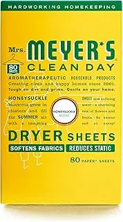 Mrs. Meyer’s Clean Day Dryer Sheets, Honeysuckle Scent, 80 count