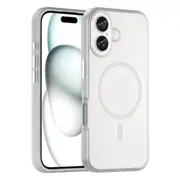 For iPhone 16 Plus Case, Compatible with MagSafe Frosted Cover, White