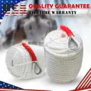 3/4"x200' Twisted Three Strand Nylon Anchor Rope Dock Yacht Marine Mooring Line