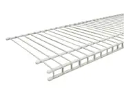 ClosetMaid 4714 Superslide 12" D x 48" W x 1" H White Wire Wall Mount Shelf 6pk