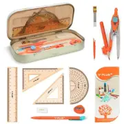 Student Ruler Set Math Protractor Compass with Ruler Triangle Ruler Set