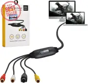VHS to Digital Converter USB 2.0, Video Capture for VCR Hi8 Mini DV, Mac&Windows