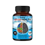 Brain Health Memory Booster, Focus Function, Clarity Nootropic Supplement