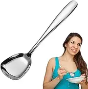 Stainless Steel Square Measuring Spoons - Table Dining Spoon - Comfortable Grip Table Dry Or Liquid Dinner Food Spoon