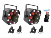 Chauvet DJ Swarm 5 FX ILS 3-in-1 LED light 2 Pack with 2xD-FI USB2 + O-Clamps
