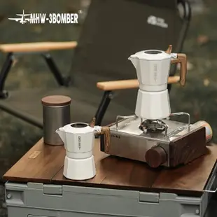 【MHW-3BOMBER】雙閥摩卡壺-100ml-兩杯份(家用戶外咖啡壺 咖啡器具)