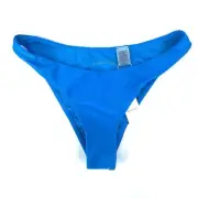 Kookai Tahiti Bikini Bottom Swimwear High Cut Low Rise Diva Blue Size 40/12 New