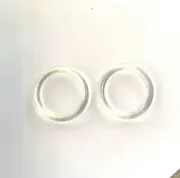 Clear Plastic Round 14mm Lingerie Bra Strap Sliders Adjuster for Bikini Bra X 6