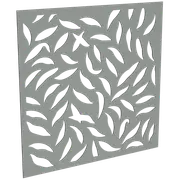 ProtectorAl 300-1200w x 300-1200h Palladium Silver Large Leaf Unframed Solid Aluminium Decorative Panel