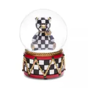 MacKENZIE CHILDS COURTLY CHECK BEAR SNOW GLOBE BNIB