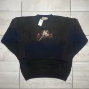Cabelas Outfitter Wildlife Knit Sweater Embroidered Pheasant Mens Size XL