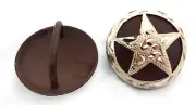 Aztec Star Bridle Loop Back Concho Silver Overlay Pair Hansen Western Gear Horse