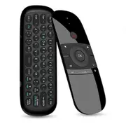 W1 Air Mouse 2.4G Wireless Keyboard Remote Control IR Remote Learning 6-Axis Motion Sense for Smart Black